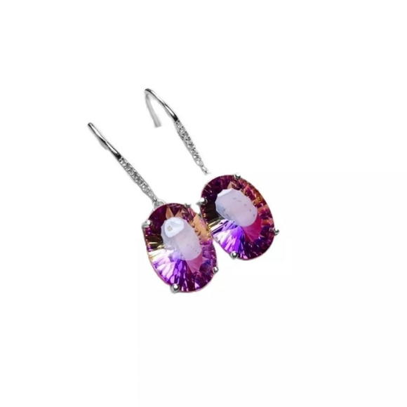 🎀Rose Gold Ametrine Drop Earrings - Picture 2 of 5